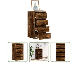 vidaXL Sleutelset - Dynammometer Sleutel - Ladekast 40x41x76 cm bewerkt hout gerookt eikenkleurig - Gereedschap - Mechaniek - Drapers Tools
