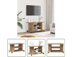vidaXL Sleutelset - Dynammometer Sleutel - Tv-meubel met wieltjes 80x40x45cm bewerkt hout artisanaal eiken - Gereedschap - Handgereedschap - Drapers Tools
