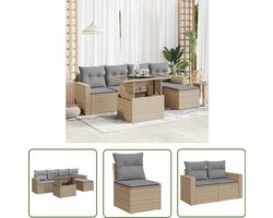 vidaXL Sleutelset - Dynamo Meter - 6-delige Loungeset met kussens poly rattan beige - Gereedschap - Handgereedschap - Draper Tools