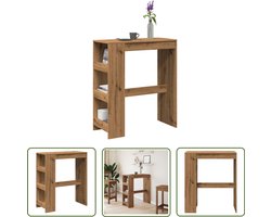 vidaXL Sleutelset - Dynamo Meter - Bartafel met rekken 90x40x103,5 cm hout artisanaal eikenkleurig - Gereedschap - Handgereedschap - Monteursgereedschap