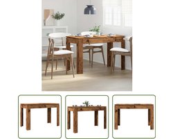 vidaXL Sleutelset - Dynamo Meter - Eettafel 120x60x76 cm bewerkt hout oud houtkleurig - Gereedschap - Drapers Tools - Klikmechanisme