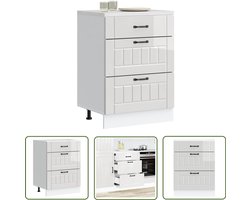 vidaXL Sleutelset - Dynamo Meter - Keuken onderkast Lucca bewerkt hout hoogglans wit - Gereedschap - Klikmechanisme - Torque Wrench