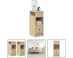 vidaXL Sleutelset - Dynamo Meter - Nachtkastjes 2 st met lade 25x31x66 cm sonoma eikenkleurig - Gereedschap - Drapers Tools - Klikmechanisme