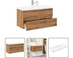 vidaXL Sleutelset - Dynamo Meter - Wastafelkast met ingebouwde wasbak artisanaal eikenkleurig - Gereedschap - Handgereedschap - Drapers Tools