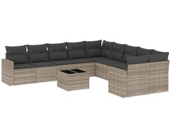 vidaXL Sleutelsysteem - Sleutel Dinamometer - 11-delige Loungeset met kussens poly rattan lichtgrijs - Gereedschap Mechanica - Handgereedschap - Draper Tools