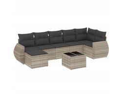 vidaXL Sleutelsysteem - Sleutel Dinamometer - 8-delige Loungeset met kussens poly rattan lichtgrijs - Gereedschap - Mechanica - Drapers Tools