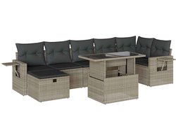 vidaXL Sleutelsysteem - Sleutel Dinamometer - 8-delige Loungeset met kussens poly rattan lichtgrijs - Gereedschap Mechanica - Handgereedschap - Draper Tools