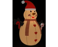 vidaXL - Sneeuwpop - opblaasbaar - met - LED's - 250 - cm