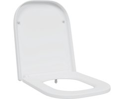 vidaXL - Snelle - Afneembare - Toiletbril - met - Zachte - Sluiting - Duroplast - Wit