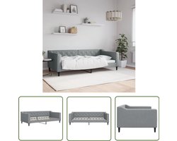 vidaXL Sofa Bed - Slaapbank - Slaapbank 90x190 cm stof lichtgrijs - Tweepersoons Bank - Multifunctioneel Meubilair - Design Bank