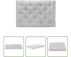 vidaXL Sofa Kussen - Pallet Bankkussen - Bankkussen pallet 120x80x10 cm grijs - Zitkussentje - Outdoor Kussen - Balkon Kussen