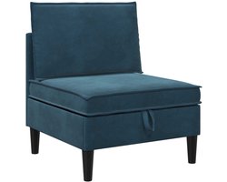 vidaXL - Sofa - met - opslag - Blauw - Fluweel