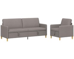 vidaXL - Sofa - Set - Met - Opslag - 2 - st - 4-zits - Taupe - 192 - x - 78 - x - 87 - cm