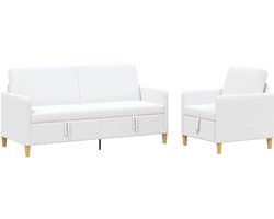 vidaXL - Sofa - Set - Met - Opslag - 2 - st - 4-zits - Wit - 172 - x - 78 - x - 87 - cm - Polyester