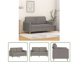 vidaXL Sofa - Tweezitsbank - Tweezitsbank 120 cm stof taupe - Banks Kopen - Lounge Meubels - Salon Meubilair