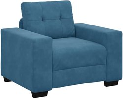 vidaXL - Sofastoel - Blauw - 100x78x80 - cm - Fluweel