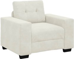 vidaXL - Sofastoel - Crème - 100x78x80 - cm - Fluweel