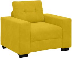 vidaXL - Sofastoel - Geel - 100x78x80 - cm - Fluweel