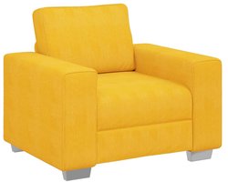 vidaXL - Sofastoel - Lichtgeel - 60 - cm - Corduroy - Stof