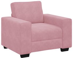 vidaXL - Sofastoel - Roze - 100x77x82 - cm - Fluweel