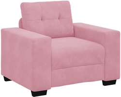 vidaXL - Sofastoel - Roze - 60 - cm - Fluweel