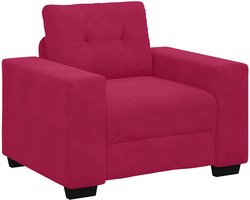 vidaXL - Sofastoel - Wijnrood - 100x78x80 - cm - Fluweel