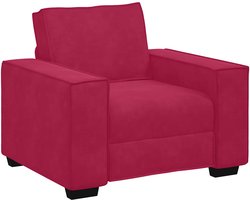 vidaXL - Sofastoel - Wijnrood - 100x78x84 - cm - Fluweel