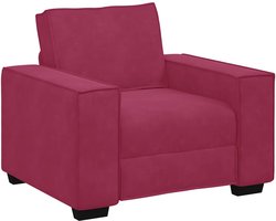 vidaXL - Sofastoel - Wijnrood - 60 - cm - Fluweel