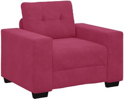 vidaXL - Sofastoel - Wijnrood - 60 - cm - Fluweel