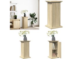 vidaXL Sokkel met opbergruimte 31x30x60 cm bewerkt hout sonoma eiken - Sokkel - Sokkels - Zuil - Pilaar