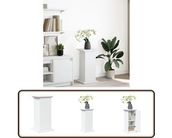 vidaXL Sokkel - Opbergruimte - 31x30x60 cm - Wit Sokkel - Sokkels - Zuil - Pilaar