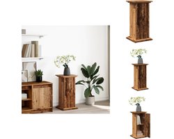 vidaXL Sokkel - Sokkels - Zuil - Pilaar - Sokkel met opbergruimte 31x30x60 cm bewerkt hout oud houtkleur