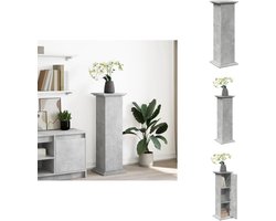 vidaXL Sokkel - Sokkels - Zuil - Pilaar - Sokkel met opbergruimte 31x30x90 cm bewerkt hout betongrijs
