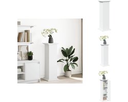 vidaXL Sokkel - Sokkels - Zuil - Pilaar - Sokkel met opbergruimte 31x30x90 cm bewerkt hout wit