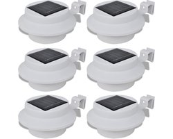 vidaXL Solar buitenlampset 6 stuks wit