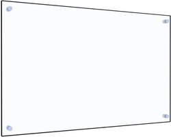 vidaXL - Spatscherm - keuken - 80x50 - cm - gehard - glas - transparant