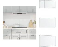 vidaXL Spatscherm Keuken - Spatschermen Keuken - Keuken Spatscherm - Spatplaat Keuken - Spatschermen keuken 2 st 70x50 cm gehard glas transparant