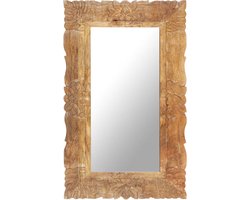 vidaXL - Spiegel - 80x50 - cm - massief - mangohout