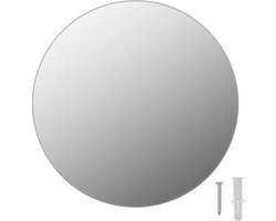 vidaXL - Spiegel - rond - frameloos - 30 - cm - glas