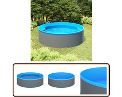 vidaXL Splasher zwembad - 350x90 cm - Grijs & Blauw Splasher Pool - Splasher Pools - Zwembad - Zwembaden