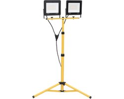 vidaXL Spotlight met statief LED 2x100 W warmwit