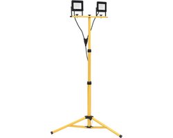 vidaXL Spotlight met statief LED 2x30 W warmwit