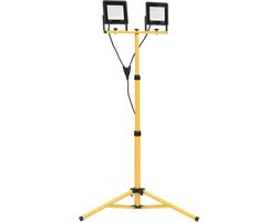 vidaXL Spotlight met statief LED 2x50 W koudwit