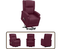 vidaXL Sta-op-massagestoel - Paars - Verstelbaar Sta-op Massagestoel - Massagestoel - Relaxfauteuil - Ergonomische Stoel - Lounge Stoel