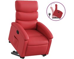 vidaXL - Sta-op-stoel - kunstleer - rood