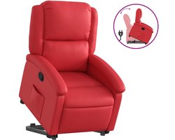 vidaXL - Sta-op-stoel - kunstleer - rood