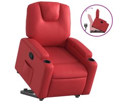 vidaXL - Sta-op-stoel - kunstleer - rood