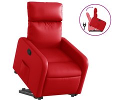 vidaXL - Sta-op-stoel - kunstleer - rood