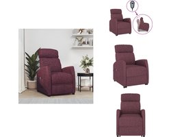 vidaXL Sta-op-stoel - Sta-op-stoelen - Fauteuil - Stoel - Sta-op-stoel stof paars