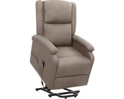 vidaXL - Sta-op-stoel - stof - taupe